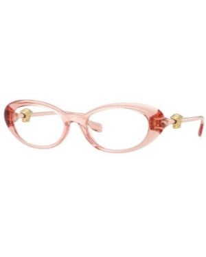 Versace Eyewear Oval Frame Glasses - White