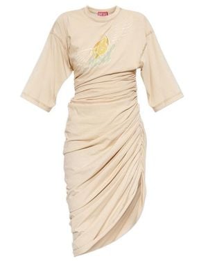 DIESEL Pleated Dress - Natural