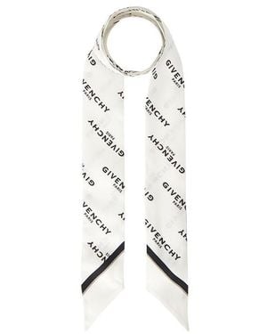 Givenchy Twill Silk Scarf - White