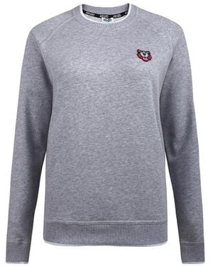 KENZO Tiger Head Embroidered Knit Jumper - Blue