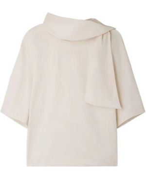 Soeur Scarf Pattern T-Shirt - White