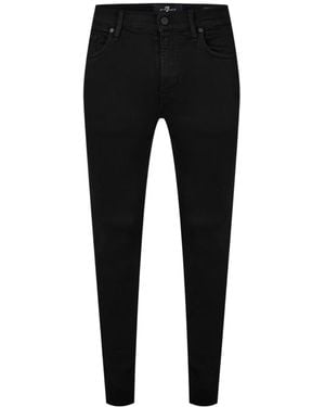 7 For All Mankind Tapered Jeans - Black