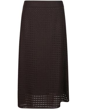 Peserico Cut-Out Detailed Skirt - Brown