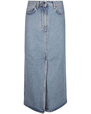 Loulou de Saison Rona Denim Skirt - Blue