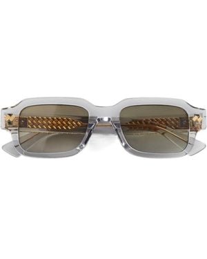Bottega Veneta Intrecciato Rectangular Sunglasses - Multicolour