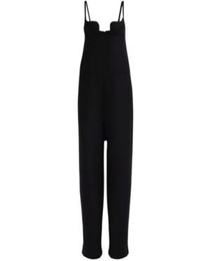 Valentino Wool Silk Crepe Couture Jumpsuit - Black