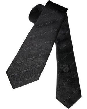 Gucci Silk Jacquard Tie - Black