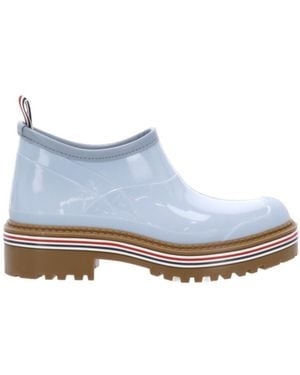 Thom Browne Round Toe Slip-On Boots - Blue