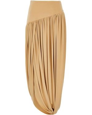 Ferragamo Skirt With Basque Detail - Natural