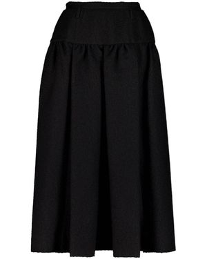 Dolce & Gabbana Gather Detailed Midi Skirt - Black