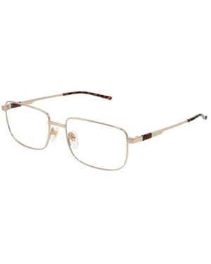Gucci Eyewear Rectangle Frame Glasses - Natural