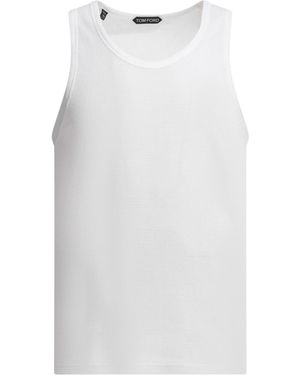 Tom Ford Perforated Tank Top - White