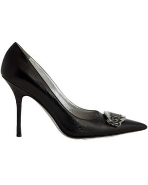 DSquared² Logo Plaque Pointed-Toe Pumps - Black