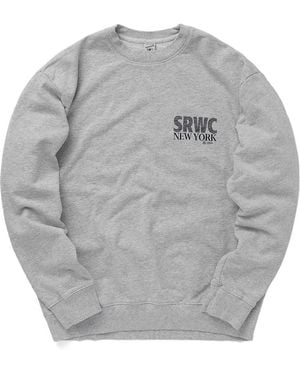 Sporty & Rich Round-Collar Long-Sleeve Hoodie - Grey
