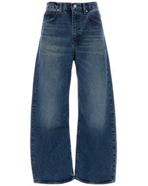 FRAME Washed Wide-Leg Jeans - Blue