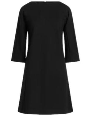 Max Mara Solid-Color Stylish Elegant Flared Dress - Black