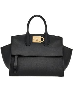 Ferragamo Ferragamo Studio Gancini Tote Bag - Black