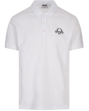 Moschino Short Sleeve Polo Shirt - White