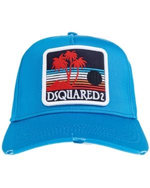 DSquared² Logo Patch Baseball Cap - Blue