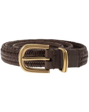 Brunello Cucinelli Woven Elastic Belt - Brown