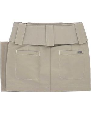 Ami Paris Ami Utility Pocket Mini Skirt - Natural