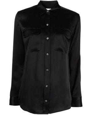 Equipment Signature Shirt With Dual Pockets - Black