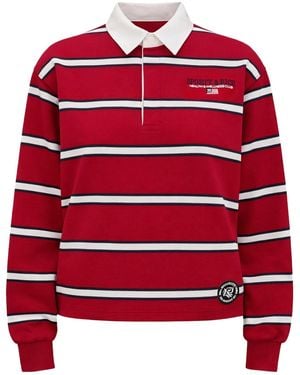 Sporty & Rich Long-Sleeved Polo Shirt - Red