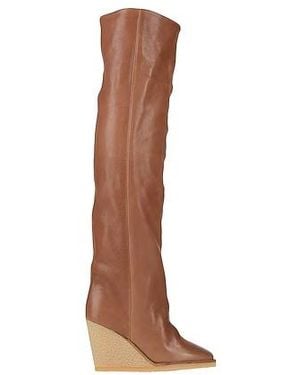 Isabel Marant Leather Over-The-Knee Boots - Brown