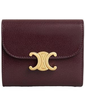 Celine Small Flap Wallet Triomphe - Purple