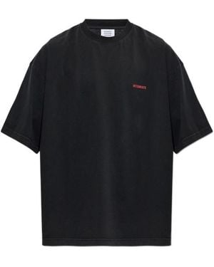 Vetements Short-Sleeved T-Shirt - Black