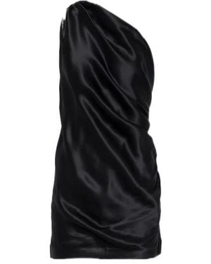 TOVE Shiloh One-Shoulder Silk Top - Black