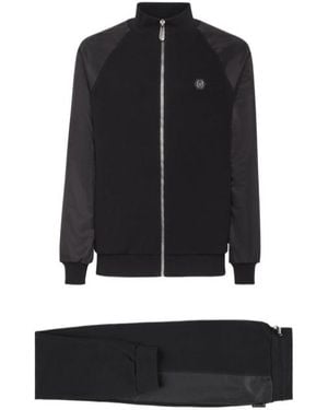 Philipp Plein Long-Sleeved Sportswear And Trouser Sets - Black