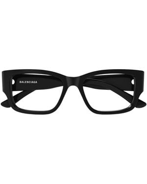 Balenciaga Eyewear Rectangle Frame Glasses - Black