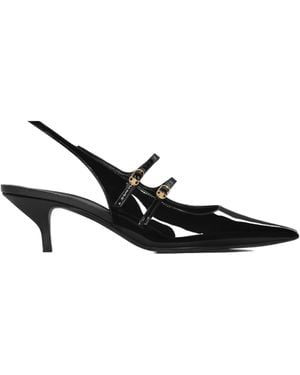 Celine Judy Double Strap Mary Jane Slingback - Black