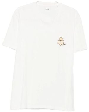 Isabel Marant Logo-Embroidered T-Shirt - White