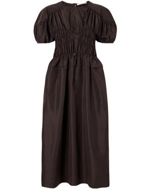 Cecilie Bahnsen Cbbetsy Gathered Faille Midi Dress - Black