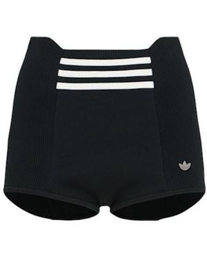 adidas Originals High-Waisted Shorts With Stripes - Black