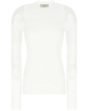 Sportmax Long-Sleeved Top - White