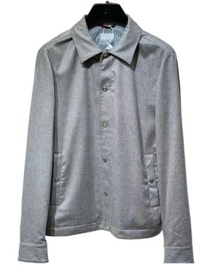 Brunello Cucinelli Collared, Single-Breasted Jacket - Gray