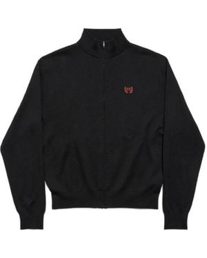 Balenciaga Laurel Classic Zipped Jumper - Black