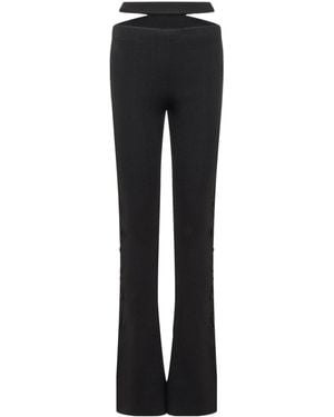 ANDREADAMO Hollowed-Out Casual Trousers - Black