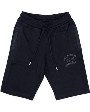 Paul & Shark Logo Printed Shorts - Black