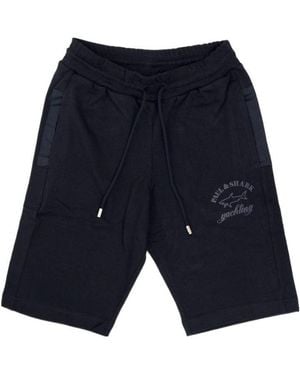 Paul & Shark Logo Printed Shorts - Blue