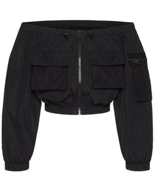 RED Valentino Front Zipper Casual Coat - Black