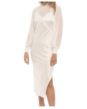AllSaints Bailey Lace-Trim Midi Dress - White