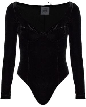 Vetements Long-Sleeved Bodysuit - Black