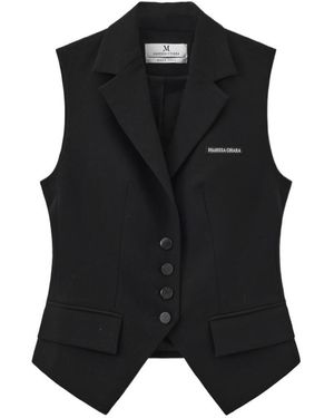 Marissa Chiara Single-Breasted Vest - Black