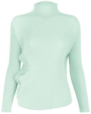 Issey Miyake Misty Pleats Shirt - Green