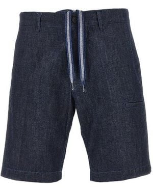 Aspesi Lace-Up Detail Shorts - Blue