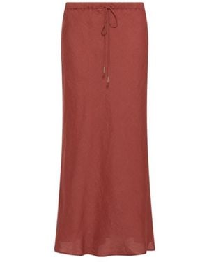 Marella Flared Pure Linen Skirt
